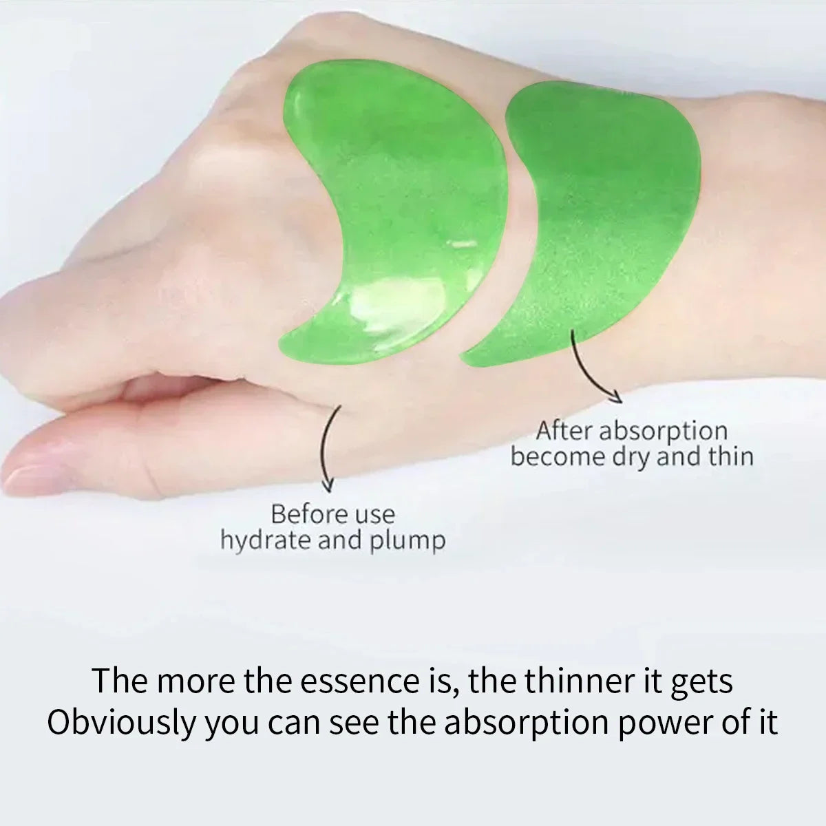 Seaweed EYE Mask 60PCS – Hyaluronic Acid Collagen Patches for Dark Circles,Puffiness, Natural,Non-Irritating,Certified Skincare