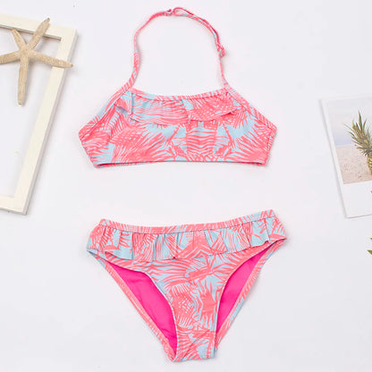 7-14Year Butterfly Print Child Bikini Set 2025 Girls Swimsuit Swimwear For Kids Summer Brazilian Teen Baby Swimming Suit Biquini