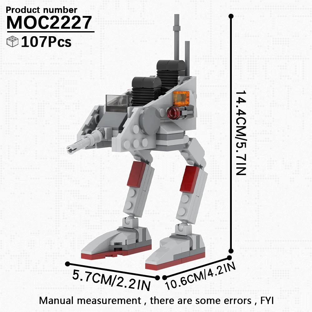 EtherealBe MOC2227 Building Set featuring a walking robot model, perfect STEM gift for kids