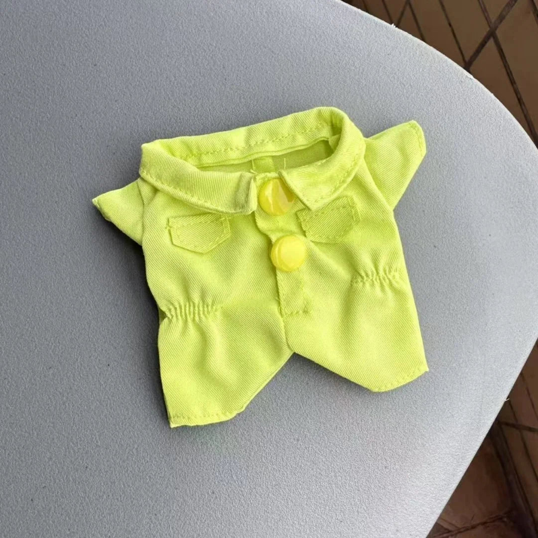 Clothes For Labubu 17cm Outfit Accessories for The Monster Korea Kpop Labubu Idol V1 V2 V3 Commando Jacket Clothing Pendant Mp5