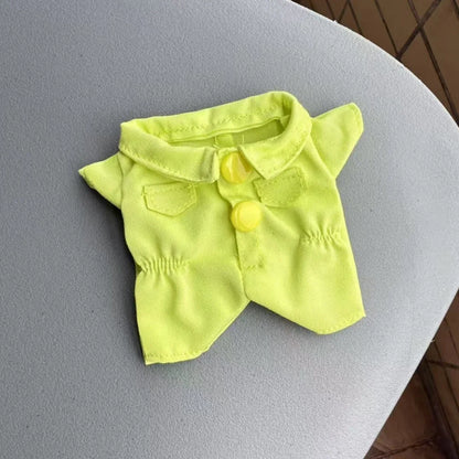 Clothes For Labubu 17cm Outfit Accessories for The Monster Korea Kpop Labubu Idol V1 V2 V3 Commando Jacket Clothing Pendant Mp5