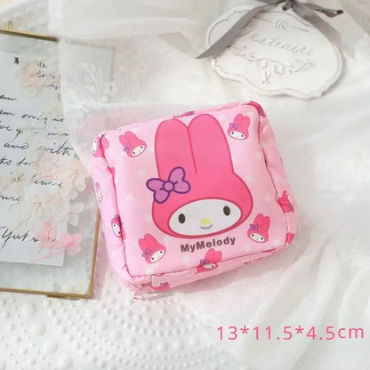 Sanrio Kuromi Storage Bag Cartoon Anime Figures Pochacco Cinnamoroll Purse Q Figural Cute Toy Bag Girls Birthday Christmas Gifts
