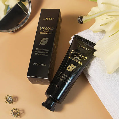 Sakura Peeling Face Mask Deep Cleansing 24k Gold Blackhead Removed Tear Off Mask Repairing & Smoothing Facial Skin Care 50g