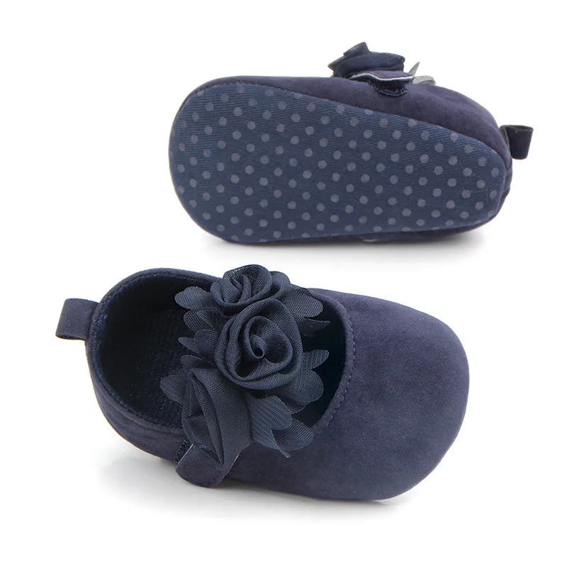 Baby Girl Shoes First Walkers Flower Pattern Fabric Cotton Shoe Unisex Non-slip Breathable Soft Bottom Toddler Crib 0-18M