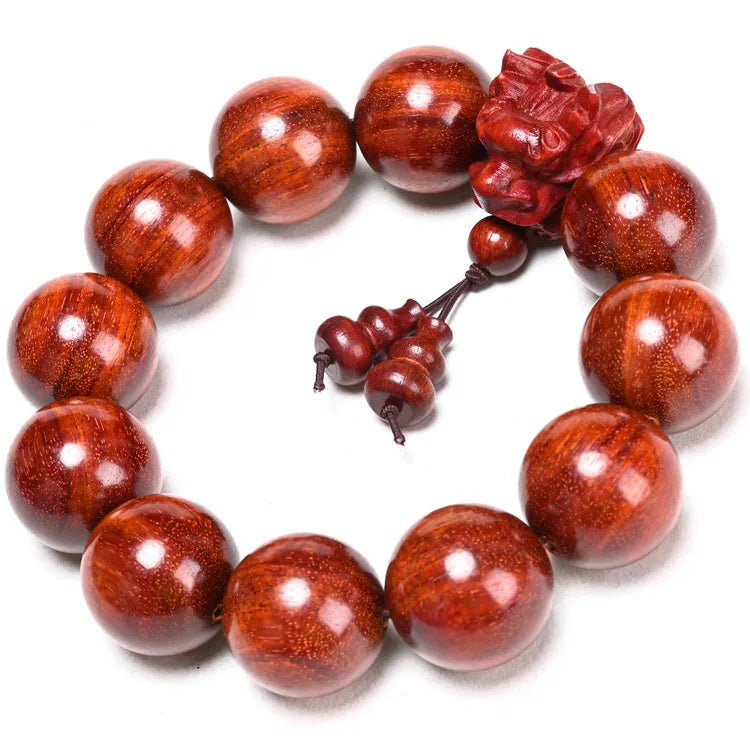 African Lobular Red Sandalwood Beads Zambia Red Sandalwood Hand String 8mm 108 Rosary Beads Men's and Women's Bracelet Wholesale