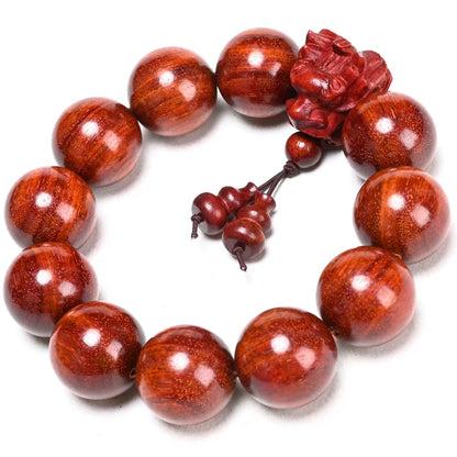 African Lobular Red Sandalwood Beads Zambia Red Sandalwood Hand String 8mm 108 Rosary Beads Men's and Women's Bracelet Wholesale