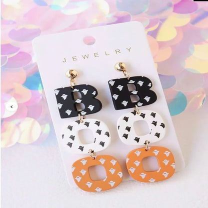 EtherealBe Halloween ghost earrings for women with playful colors and ghost designs for festive style