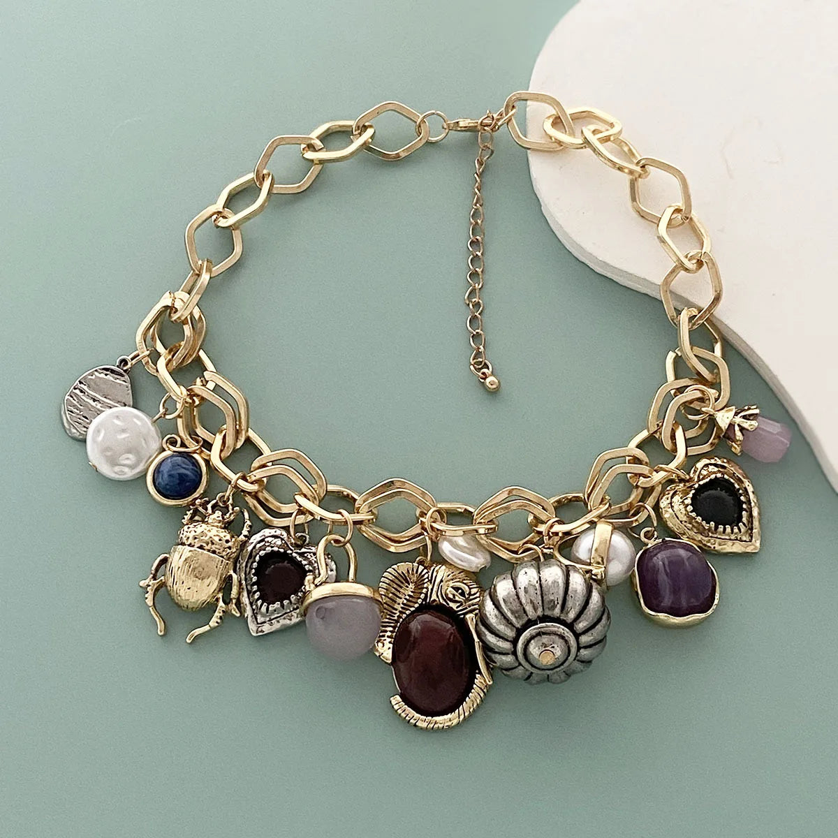 Zvoijio New Personalized Retro Fashion Multiple Pendant Necklace