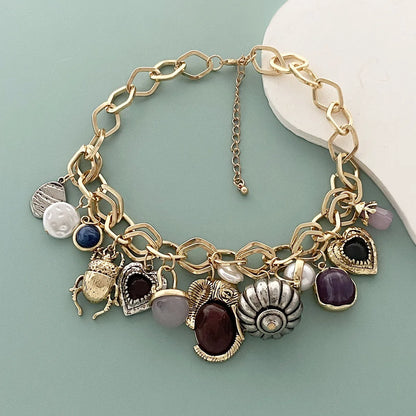Zvoijio New Personalized Retro Fashion Multiple Pendant Necklace