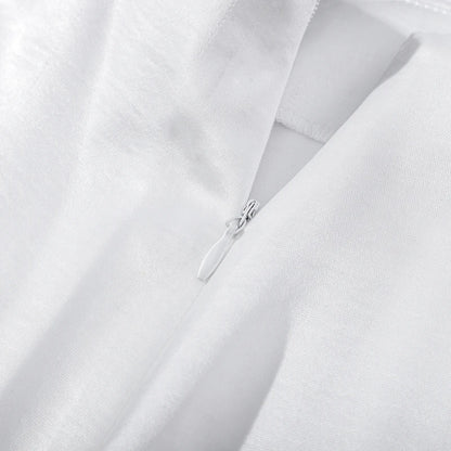 Elegant Halter Ruffles Short Dress Women Loose Solid Strapless Sleeveless Backless Dresses 2025 Summer Lady Beach Vacation Robes