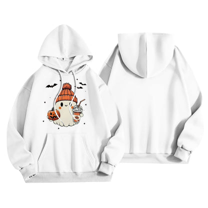 Women Halloween Printed Hoodie Casual Long Sleeve Sweatshirt Fashion Oversize Pullover Cozy Winter Streetwear Chic Loungewear