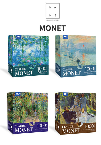 Jigsaw Puzzle 1000 Pieces for Adults Kid Monet Landscape Puzzle Toy Family Game Famous World Oil Painting Home Decoration