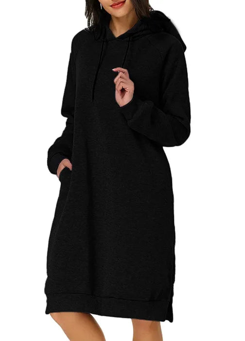 EtherealBe Loose Hooded Knit Dress for Women