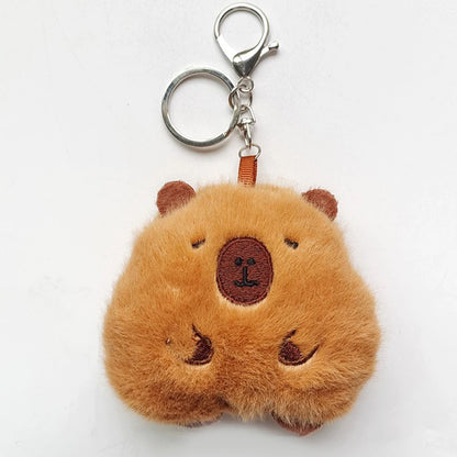 Cute Squeak Capybara Kapybara Key Chain Guinea Pig Plush Toy Pendant Backpack Charms Car Bag Decor Christmas Gift