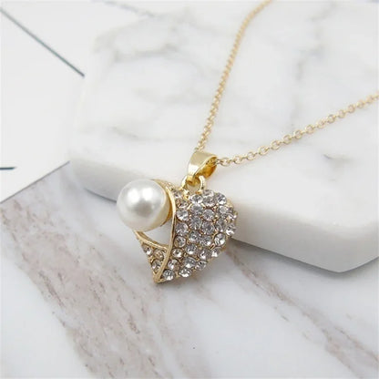 Women's fashion peach pearl jewelry set