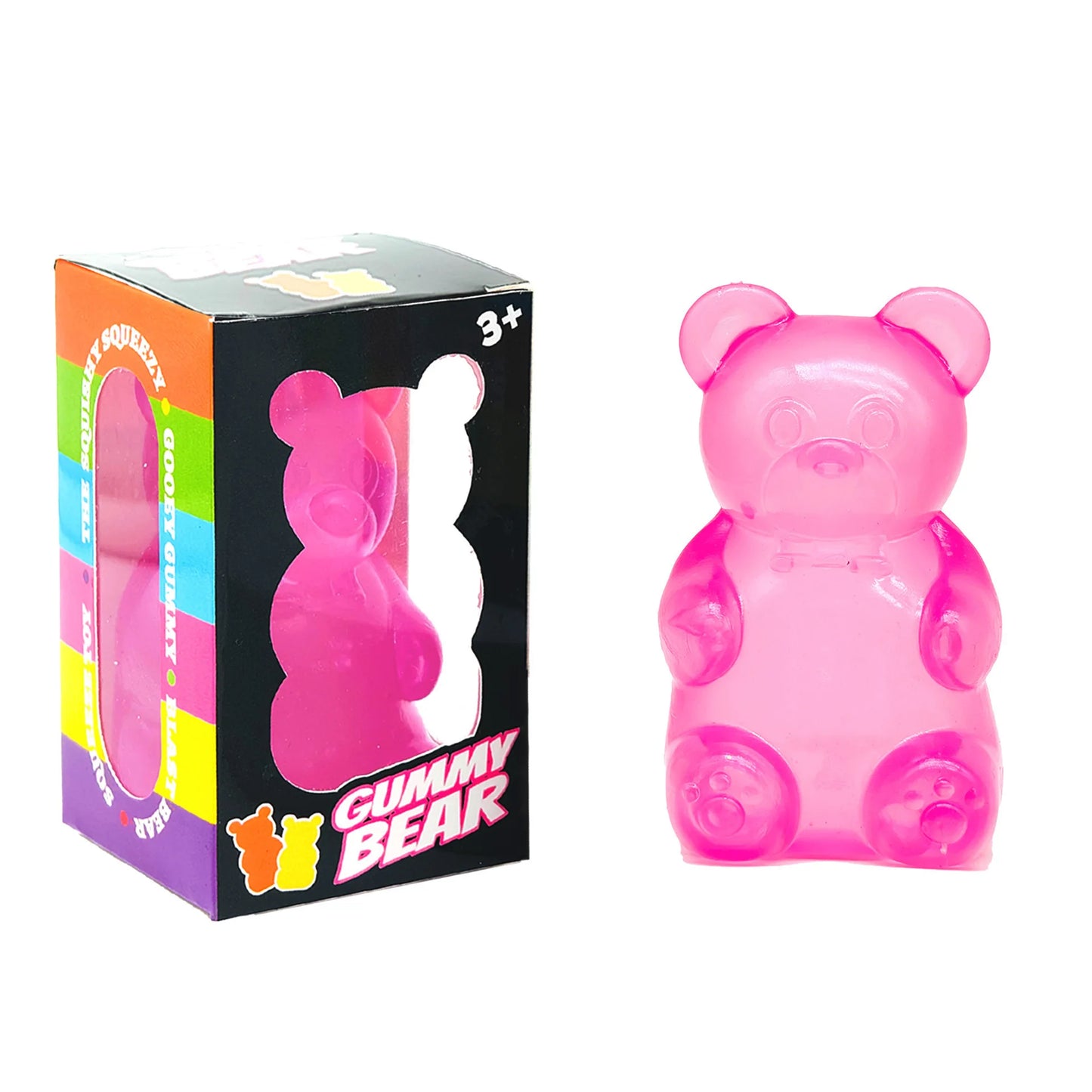 Needoh Little Bear Squeeze Stress Relief Cube Pressure-Relief Anxiety Sensory Tool Slow-Rebound Focus Desk Educational Gadget