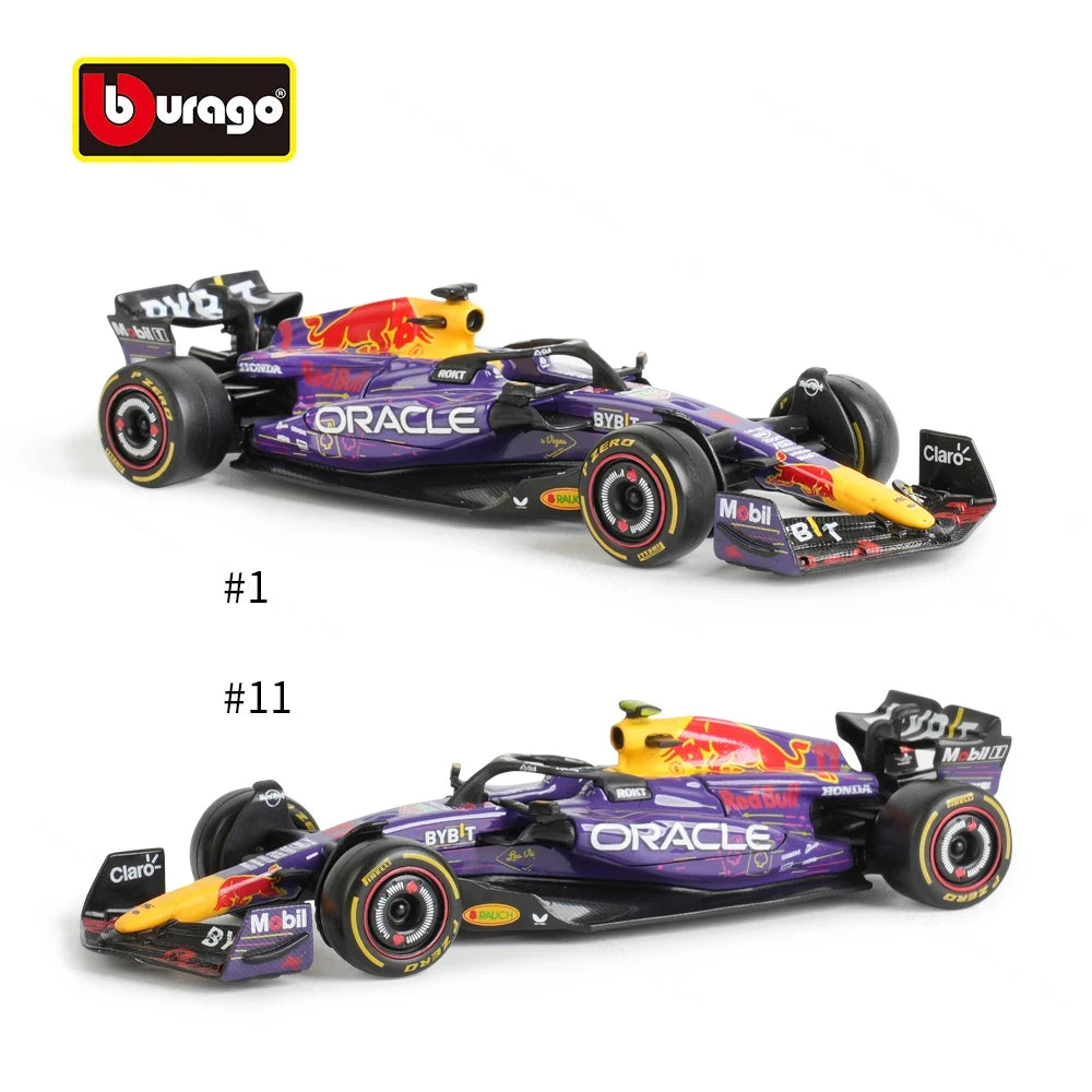 Bburago 1:43 Red Bull F1 Rb19 Las Vegas Miami 1 Verstappen 11 Perez Alloy Scaled Die-Cast Car Model Toys Collection Kid Gift