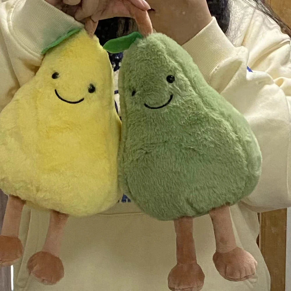 23CM High Appearance Level Super Soft Fruit Pear Plush Toy Cute Green Yellow Kawaii Doll For Children's Birthday Christmas Gift