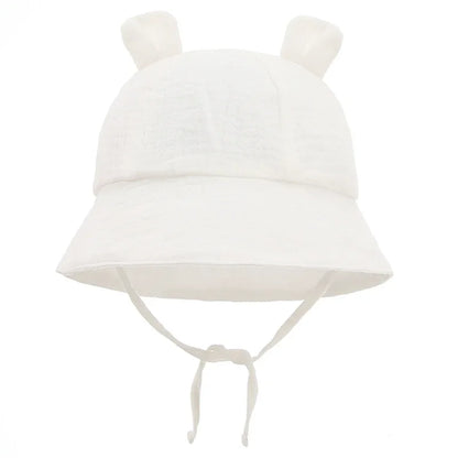 Spring Autumn Solid Color Soft Baby Bucket Hat Cotton Fisherman Hats Kids Summer Toddler Boy Girls Panama Sun Cap Children 0-12M