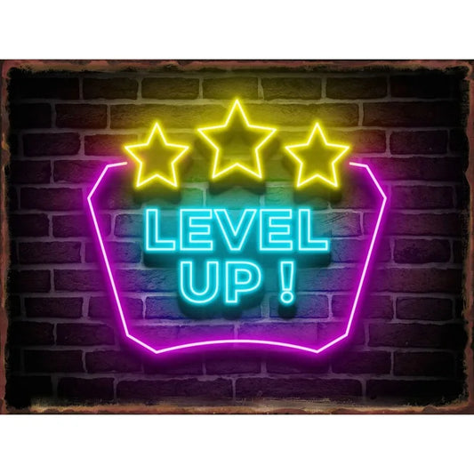 Gaming Neon Sign Metal Sign Poster Garage Living Room Decor Neon Led Sign Cinema Living Custom Tin Vintage Home Decor
