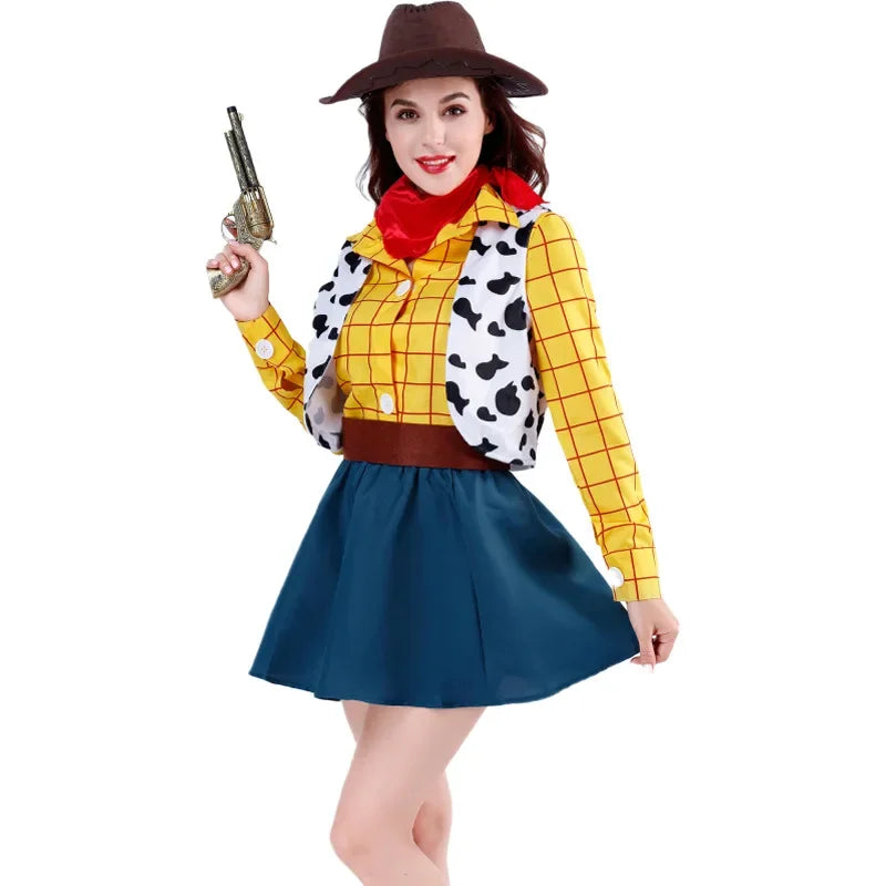 Cosplay Story Woody Costume Sets Cowboy Christmas Dress Unisex Sheriff's Halloween Carnival Dress Up Party Toy Stage Performance