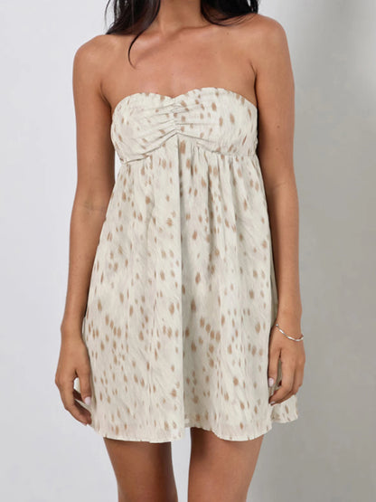 Elegant Floral Print Off-Shoulder Dress with Ruffled Hemline and Matching Belt for Women s Summer Fashion