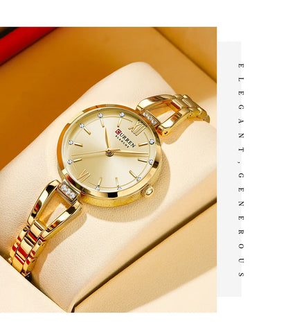 CURREN 9092 Elegant Ladies Quartz Watch Classic Fashion Women Clock Waterproof Stainless Steel Business Casual Women's Watches