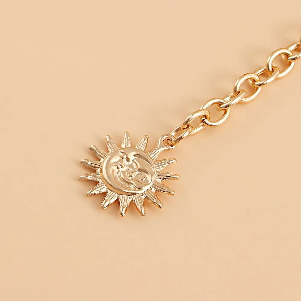 Punk Hip Hop Style All-match Waist Chain Sun Vintage Metal Womans Belt For Dress Vintage High Waist Chain Belt for Women