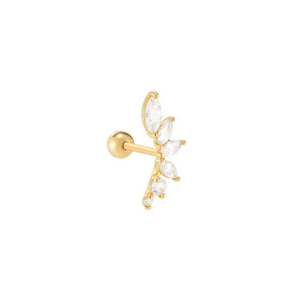CANNER Pendientes Plata 925 Piercing Stud Earrings For Women Cubic Zirconia 925 Sterling Silver Cartilage Earring Jewerly 1pcs