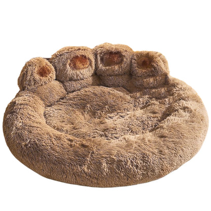Luxury Dog Bed Paw Shape Plush Dog Mat Beds for Small Medium Large Dogs Kitten Supplies Pet Dog Calming Bed Washable Cushion