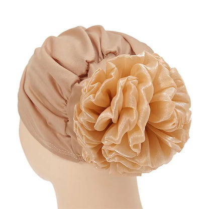 Women's Hats Spring Summer Floral Beanie Hat Muslim Stretch Turban Hat Cap Hair Loss Headwear Hijib Cap