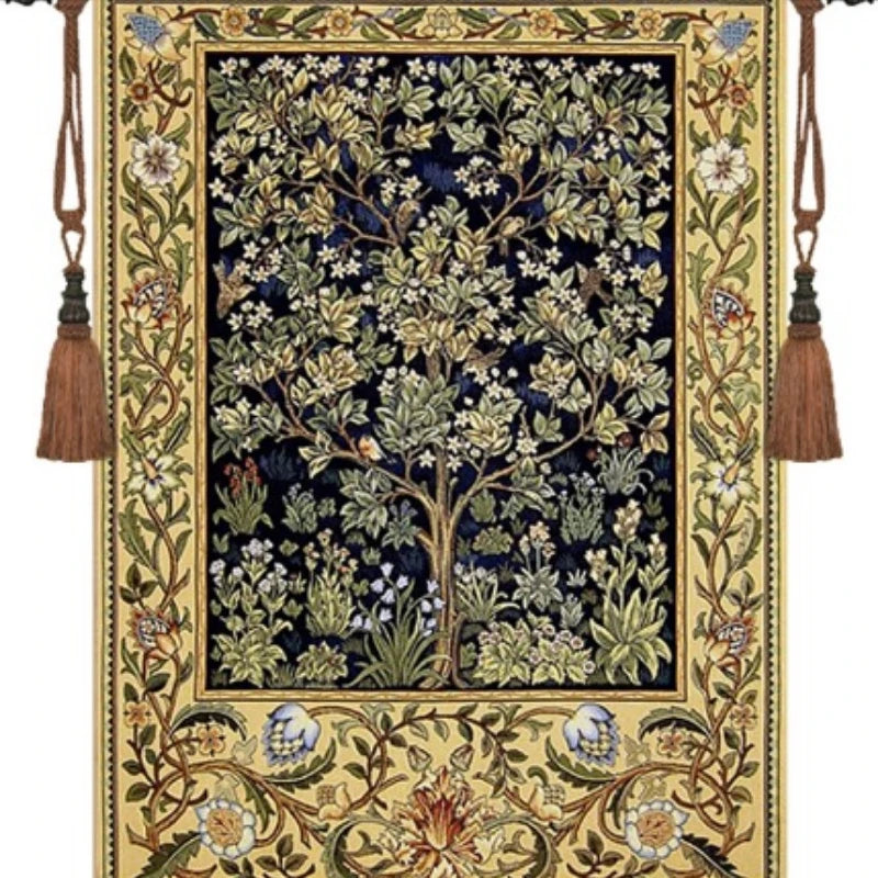90x60cm Belgium William Morris WorksTree of Life Home Textile Jacauard Fabric Product Tapestry Wall Hangings Decoration Painting
