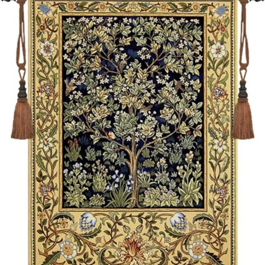 90x60cm Belgium William Morris WorksTree of Life Home Textile Jacauard Fabric Product Tapestry Wall Hangings Decoration Painting