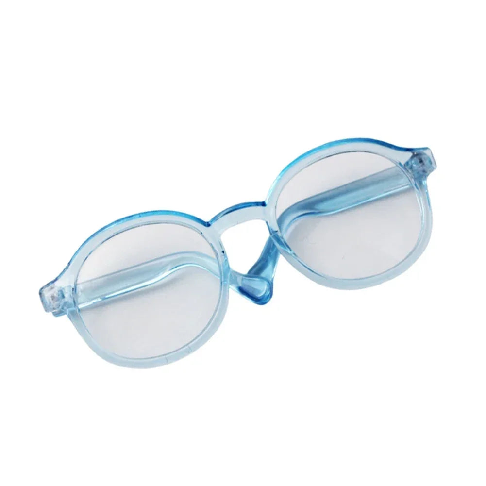 Labubu 6.5cm Transparent Plastic Glasses for 1/8 1/6 1/3 1/4 BJD for Labubu MSD SD Plush for EXO Doll Sunglasses