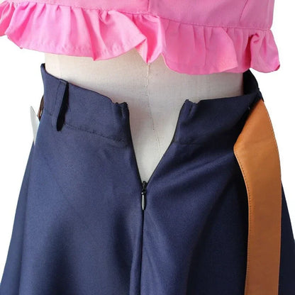 Cosplay Anime Girl Plays Original Sin Cosplay Cute Heroine Pink Shirt Short Skirt Suit Office Daily Short Skirt Comic Exhibition