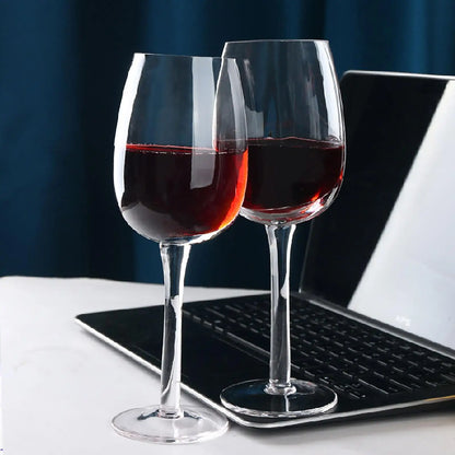 Creative Wine Glass 140ml Half Shape Crystal Glass Cups with Stem Portable Wine Cups for Birthday Party Tableware Christmas Gift