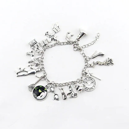 Fashion Wicked Charm Bracelet Wicked the Musical Bangle Jewelry Defy Gravity Elphaba Glinda Crystal Beads Bracelets ﻿