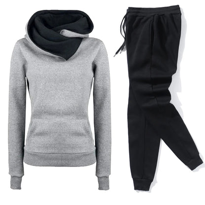 Clothing Sets Pullovers Sweatshirts Sports Suit Outfits Female Jogging Hoodies+Pants Women Tracksuit Winter Warm Two Piece Set