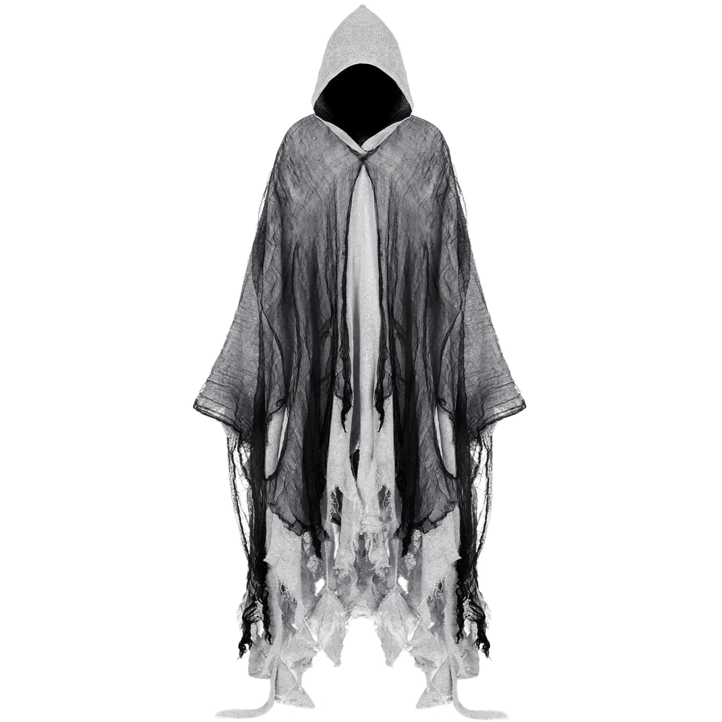 Ghost Dementors Cosplay Costume Unisex Gothic Horror Zombie Vampires Hooded Capes Day Of The Dead Party Props Cloaks