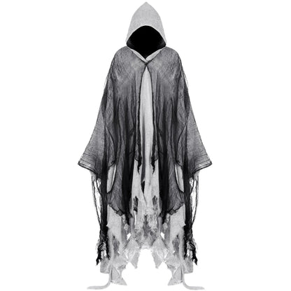 Ghost Dementors Cosplay Costume Unisex Gothic Horror Zombie Vampires Hooded Capes Day Of The Dead Party Props Cloaks