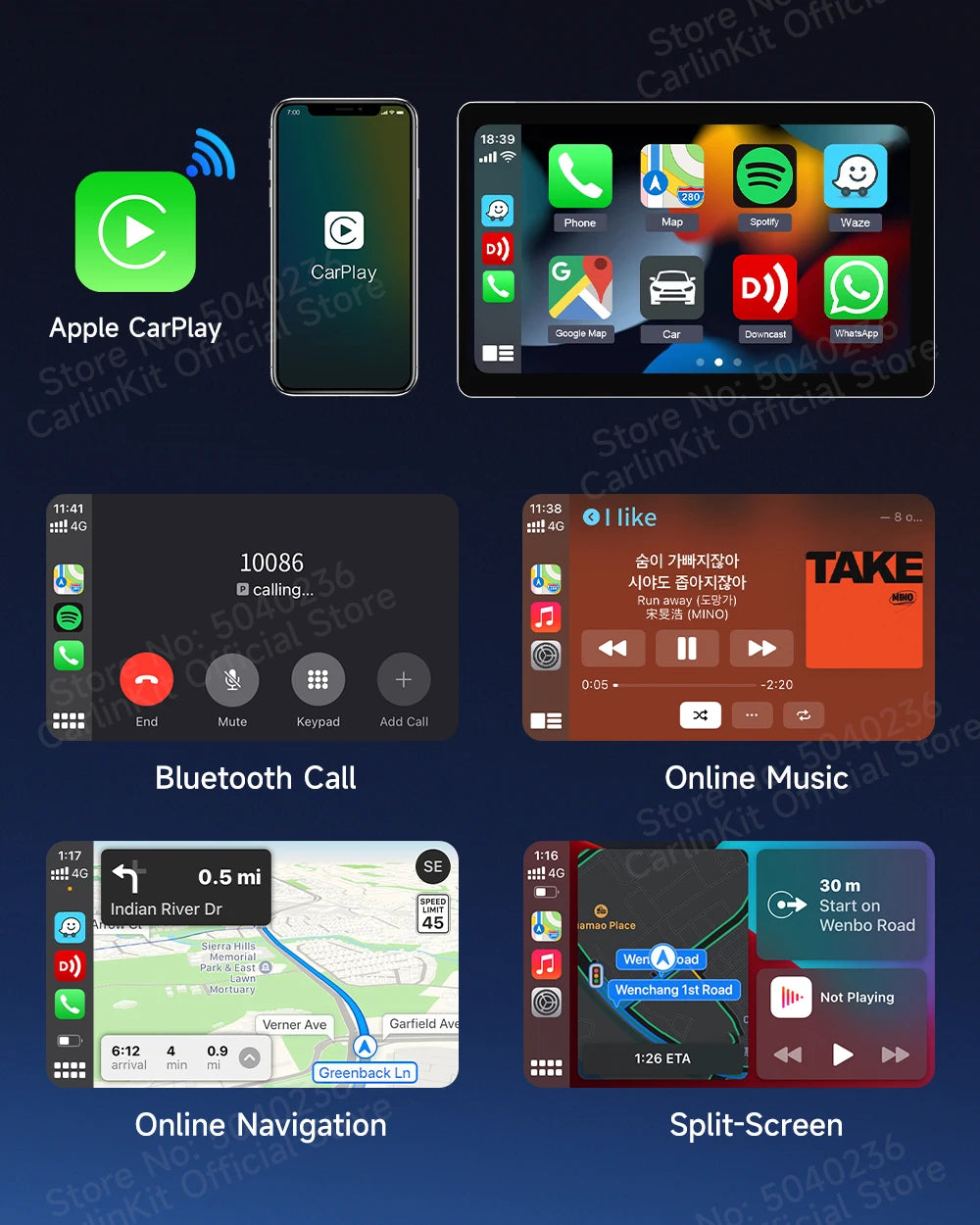 HDMI CarlinKit 8G+128G CarPlay Ai Box Android 13.0 Wireless Android Auto&CarPlay SM6225 Qualcomm 8-Core For Netflix Smart TV Box