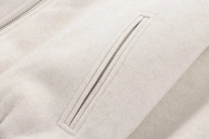 MUJER Red Zipper Bomber Jackets for Women Soft Cropped Jackets Woman 2025 Long Sleeve Woman's Sports Jacket New in Outerwears