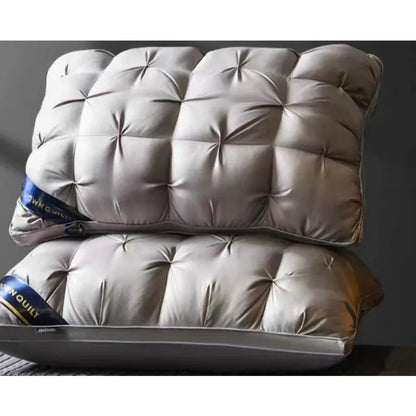 Pure Cotton 3D Bread Goose Down Feather Pillow Natural 95 White Goose Feather Guard Sleeping Neck Pillow Adult Home Hotel Use