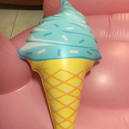 Cute Inflatable Ice Cream Swim Ring Lounger Pool Party Swimming Pool Floats for Adults Summer Outdoor Creative Pool Floats