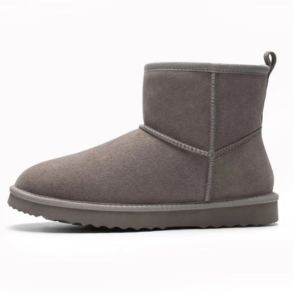 Evshine Winter Mini Snow Boots For Women Plush Lined Warm Suede Snow Boots Comfy Fuzzy Boots Fur Home Ankle Boots Lady Snow Boot