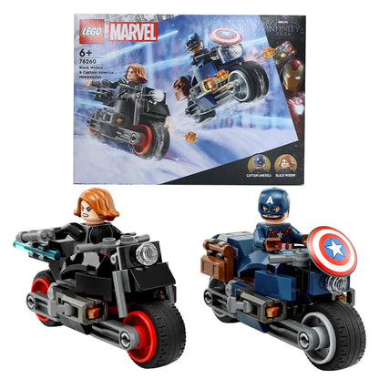 LEGO 76260 Super Heroes Marvel Black Widow and Captain America Touring Toy Blocks