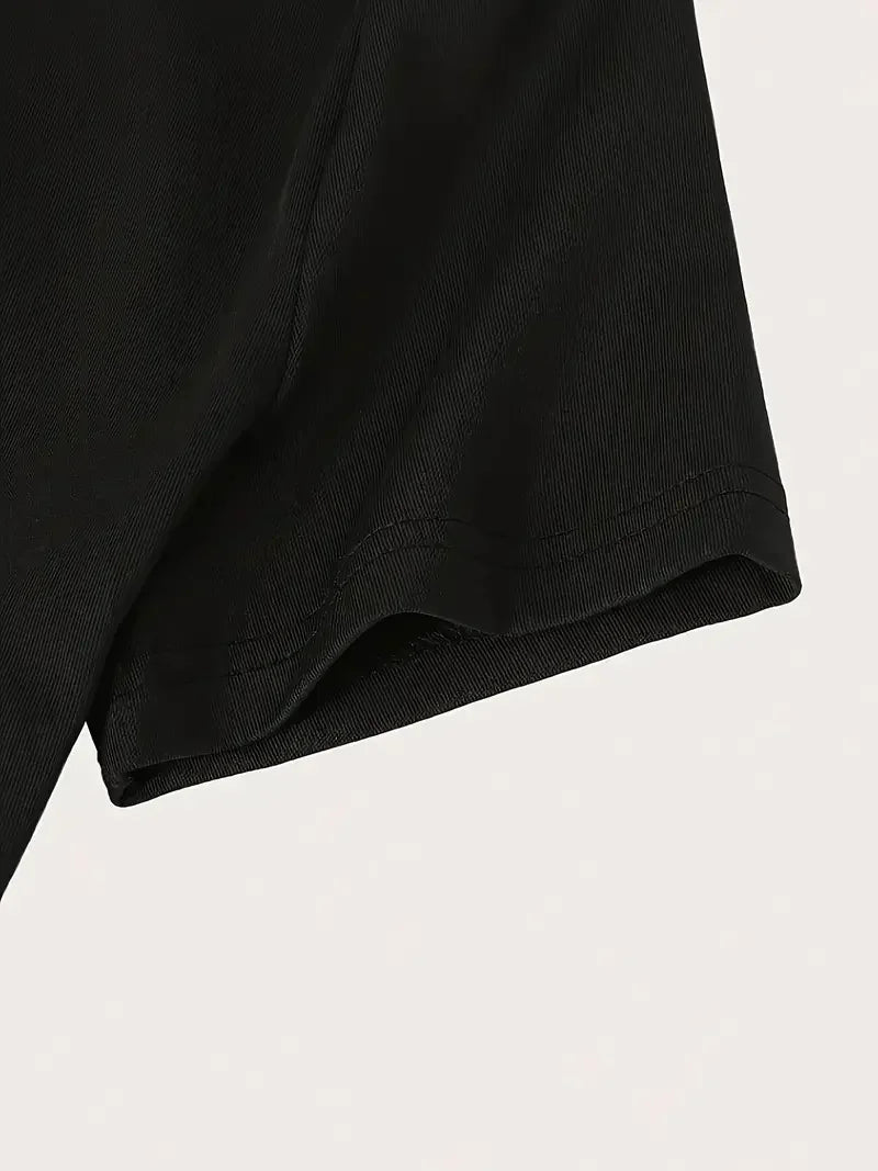 Close-up of the sleeve of a black women's skeleton graphic Halloween t-shirt by EtherealBe