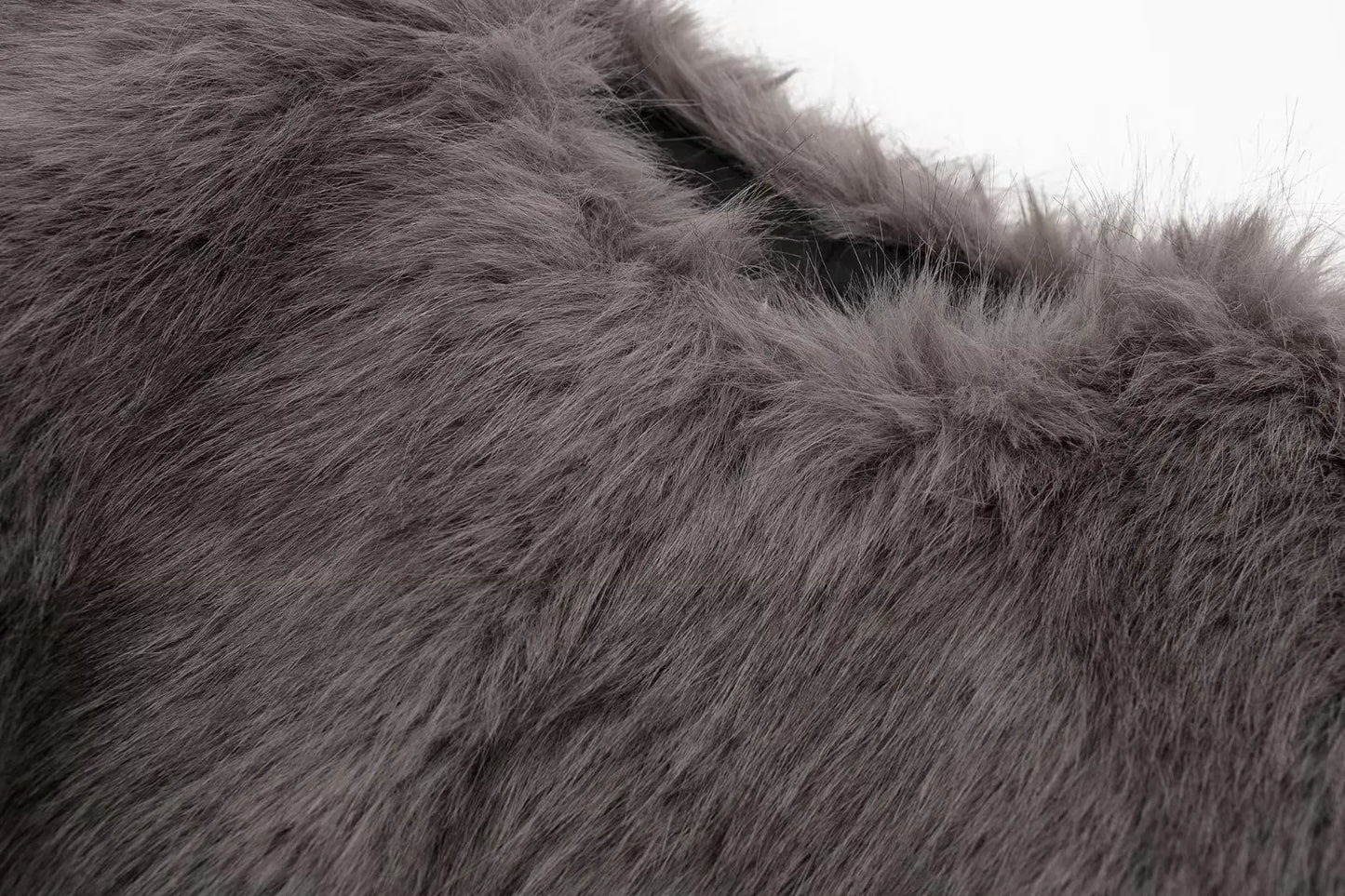 HH Women Winter Fashion Artificial Fur Effect Short Jacket Coats Female O-Neck Vintage Long Sleeve Loose Warm Top Streetwear