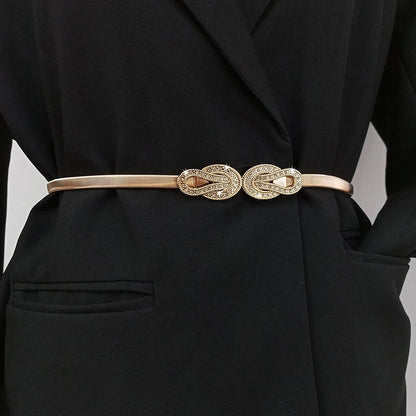 Fashion Gold Chain Belt Female Waist Adjustable Desinger Belts For Women High Quality Luxury Brand Punk Metal Dress Waistband