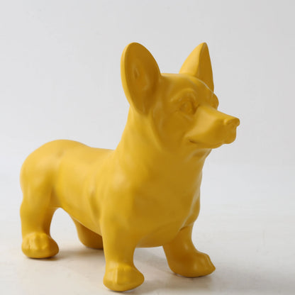 Nordic  Art Graffiti Corgi Dog Painting Creative Resin Crafts Home Decoration Wine Cabinet Office Decor Crafts Gift  Ornaments